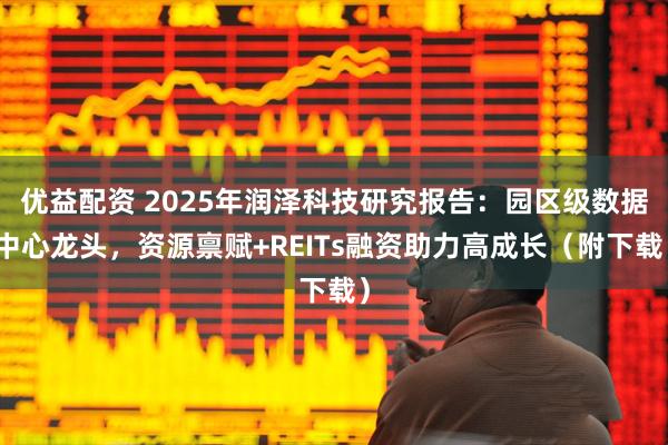 优益配资 2025年润泽科技研究报告：园区级数据中心龙头，资源禀赋+REITs融资助力高成长（附下载）