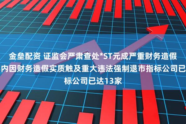 金垒配资 证监会严肃查处*ST元成严重财务造假案件 年内因财务造假实质触及重大违法强制退市指标公司已达13家