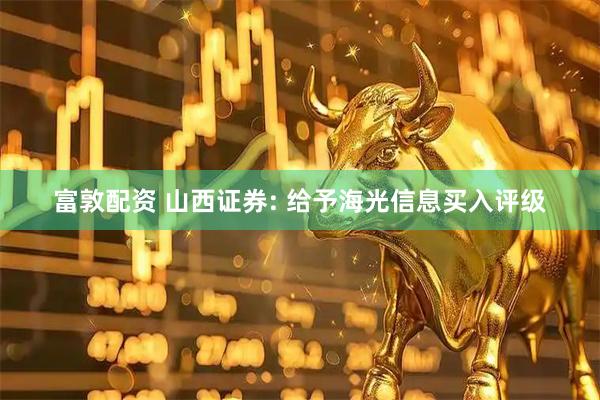 富敦配资 山西证券: 给予海光信息买入评级